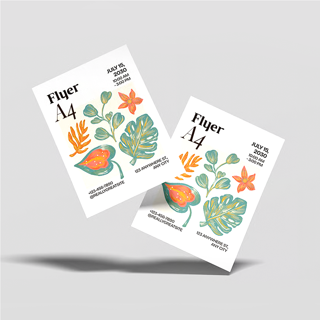 Paket Flyer A4 (2 Sisi) | Isi 250 Pcs