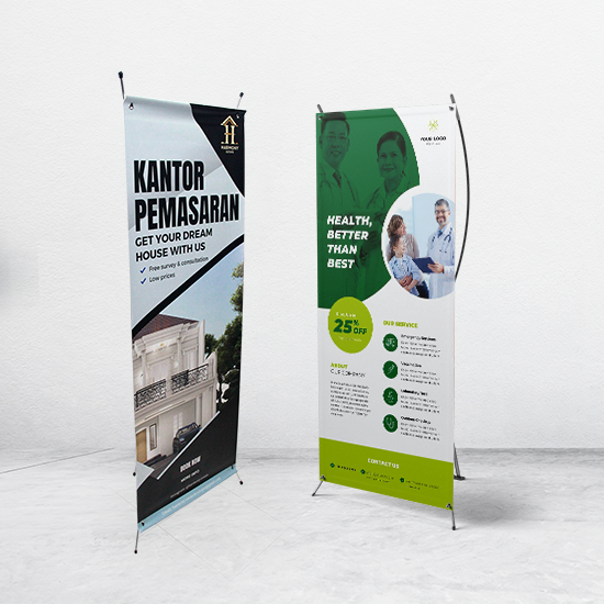 X-Banner 60x160cm - Bahan Flexy China